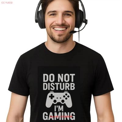 Funny Gamer T Shirt Do Not Disturb Im Gaming For Gamers Streamers Console Or Pc Black Vintage Stylish Casual Graphic