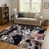 3D Kpop Hyunjin Star Art living Room Non-Slip Area Rug Soft Carpet for Bedroom Playroom and Sofa,Easy Clean Home Decor Doormat