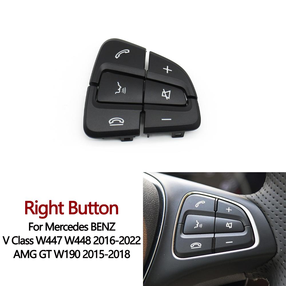 Car Steering Wheel Buttons Multi-function Control Switch Button Cover For Mercedes Benz V Class W447 W448 AMG GT W190 0999050151