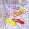 8PCS Cute Fruit Hair For Girls Kids Resin Barrettes For Baby Fine Hair Styling Accessories
