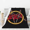 Custom Slayers Heavy Metal Rock Band Blanket Warm Fleece Soft Flannel Throw Blankets for Bed Sofa Home Spring