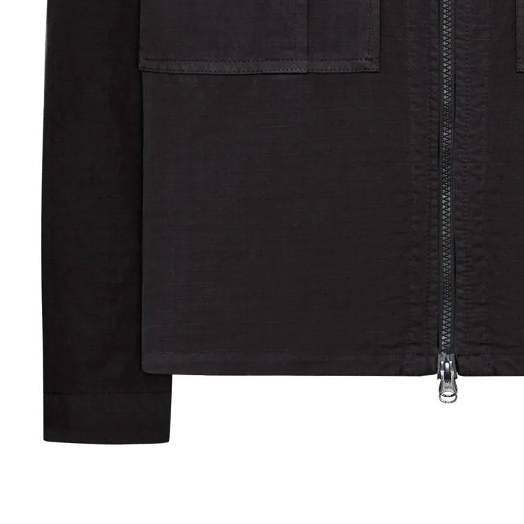 STONE ISLAND Solid Color Pocket Zip Long Sleeve Shirt Men Shirts L1S151200005S0298V0029