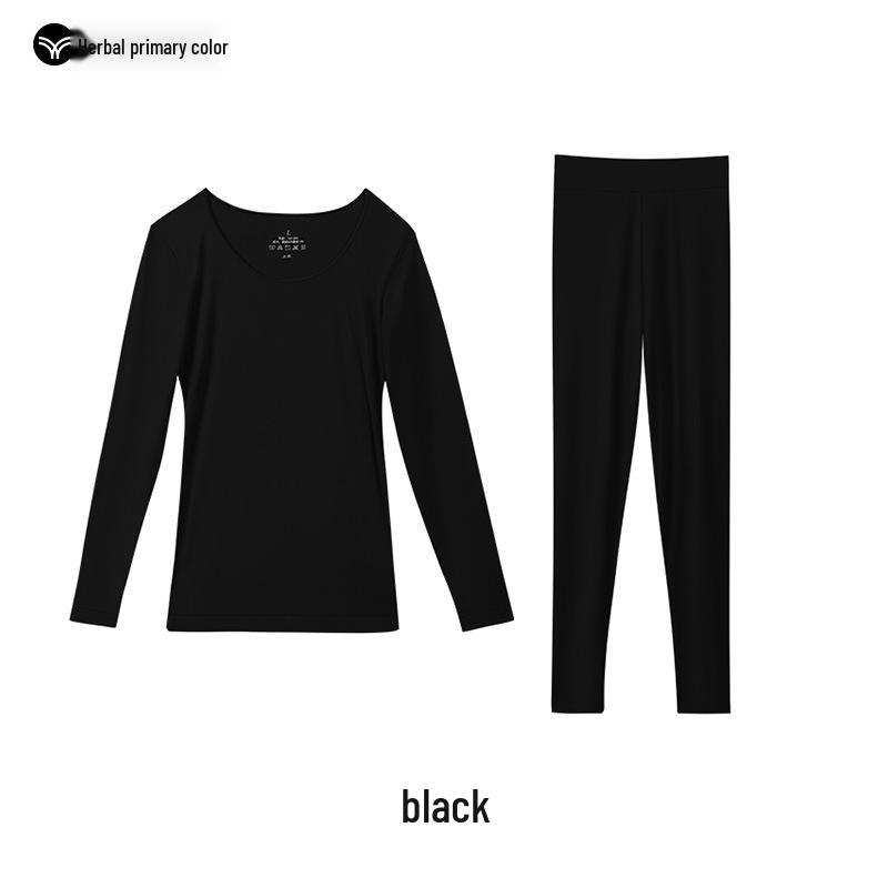 Hyaluronic Acid Base Women's Anti-Static Seamless Thermal Underwear Set