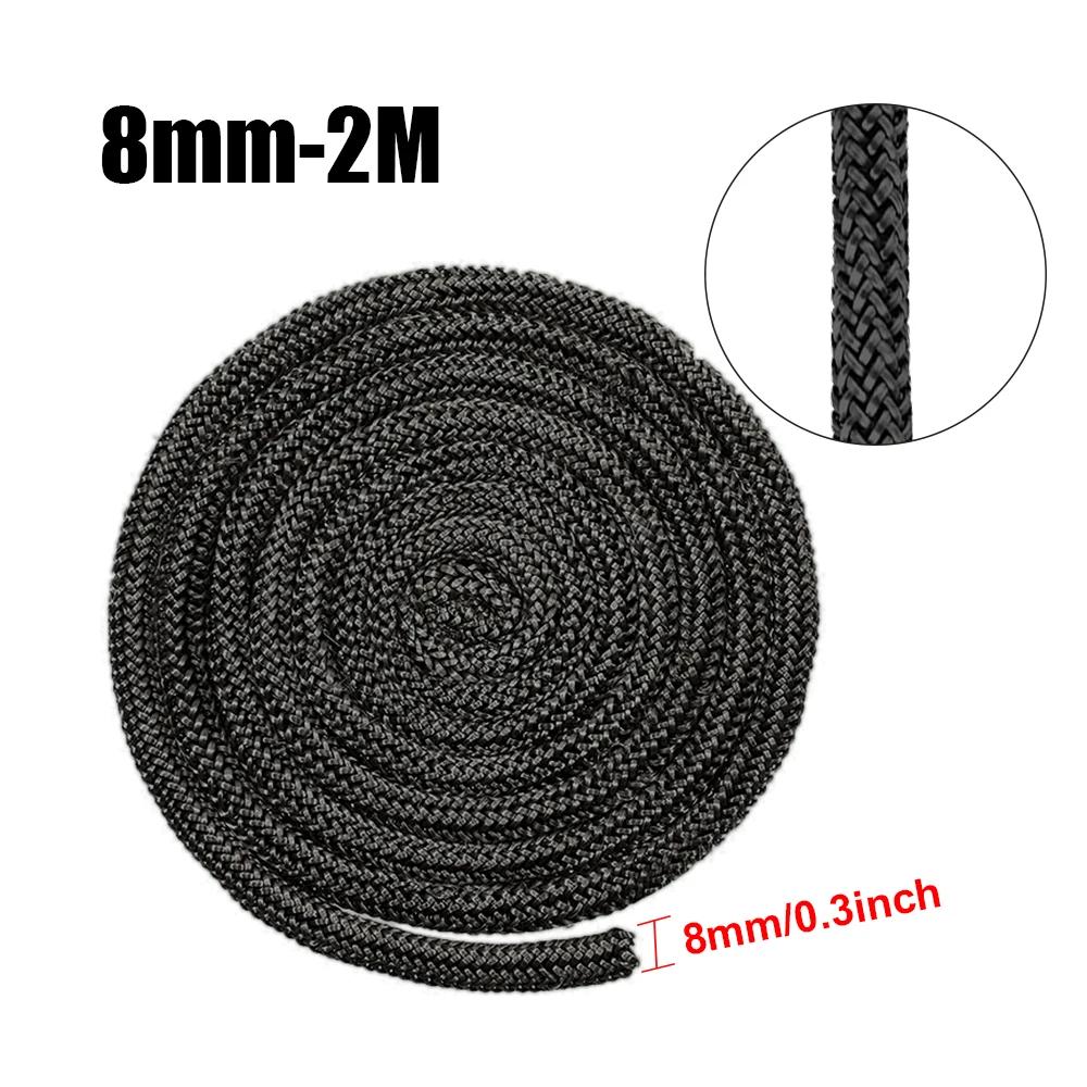 6/8/10/12mm 2M Fireplace Sealing Rope Gasket Cord Wood Burning Stove Door Fiberglass High Temperature Sealing Rope Replacement