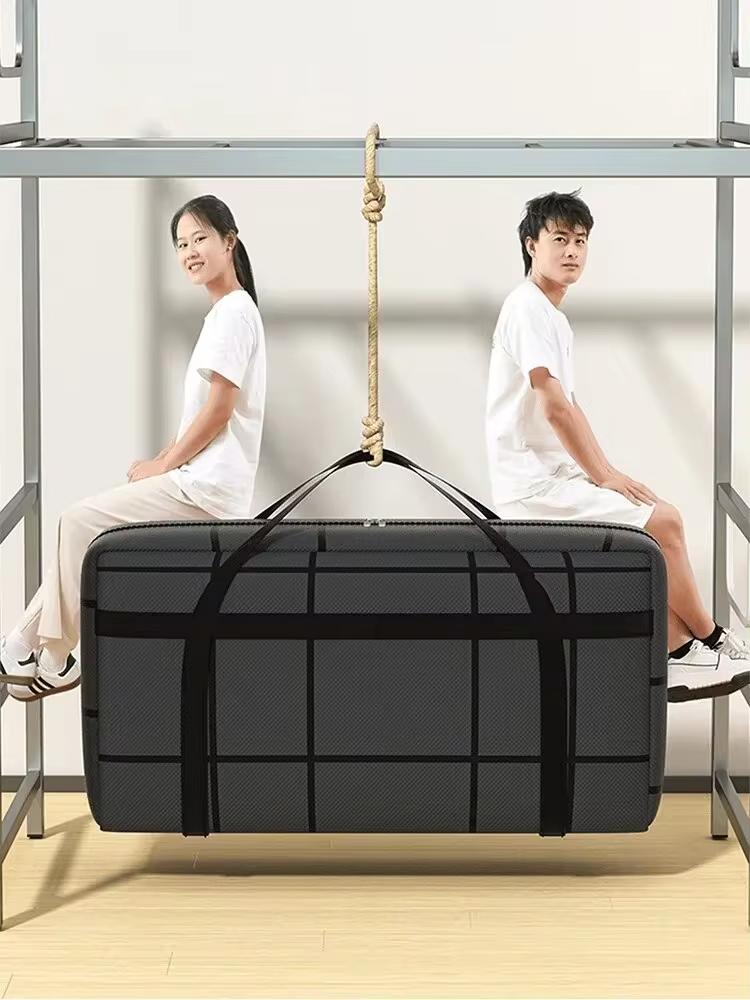 1PC Large Capacity and Super Load-bearing Black Composite Material Storage Bag Dustproof and Moisture-proof with Zipper