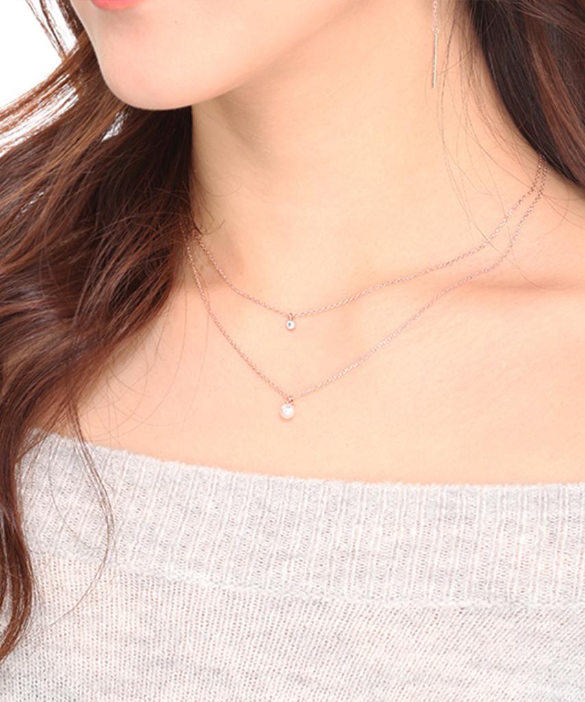 Ellejewelry Pearl Layered Necklace Elbrnn009