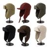 Girls Cotton Padded Earflap Hat Vintage Trapper Hat for Teen Cycling Skiing