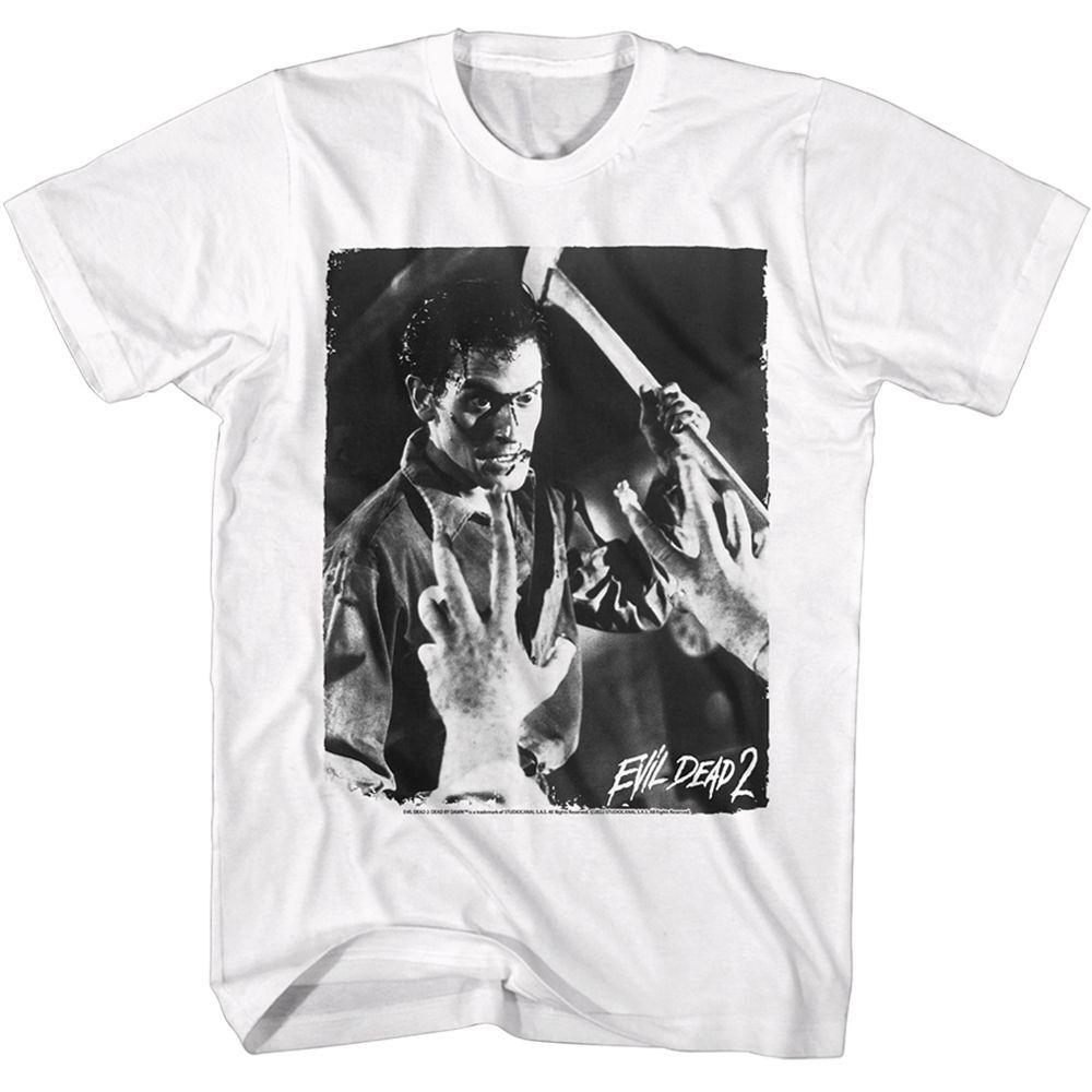 Evil Dead Ash With Axe White Adult T-Shirt M