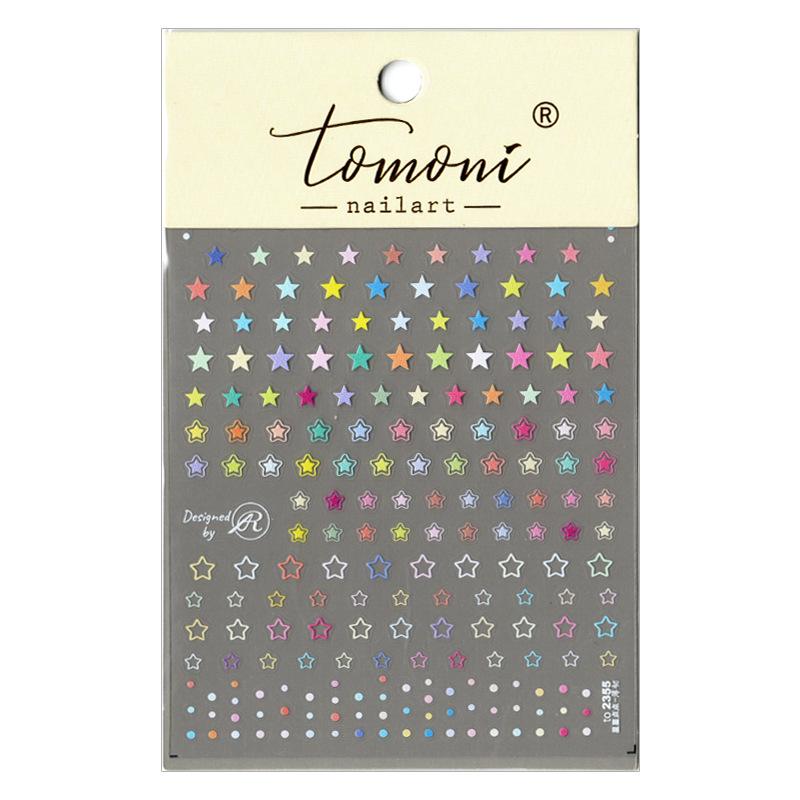 

Embossed Star Pentagon & Heart Dot Nail Decals