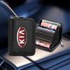 1pcs Fashion Leather Car Driver's License ID Card Bank Card Wallet Car Styling For Kia Rio Ceed Sportage Cerato Soul Sorento K2 K5 Flip Car Accessorie