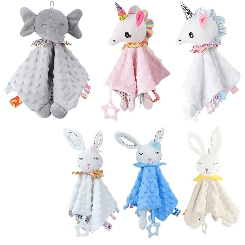 3 In 1 Baby Soothing Toy Soft Comfort Blanket Rattle Hanging Toy Multifunction Infant Soother Toy For Newborn Kids Gift