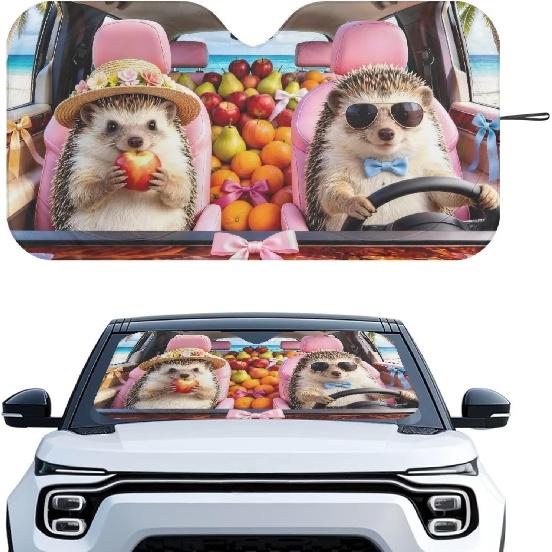 Fashion Cat Car Window Shades Foldable Car Windshield Sunshades Automotive Windshield Sunshades Keep Cool UV Rays Protection for Most Sedan Truck Van