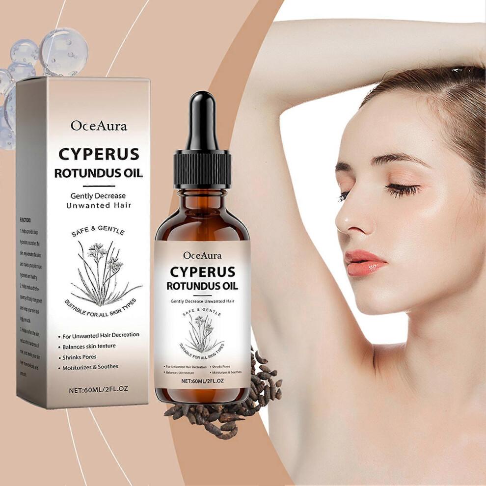 (2pcs)Natural Cyperus Rotundus Oil for Hair Removal, Reduces Body Hair Growth & Smooths Skin, All Skin Types