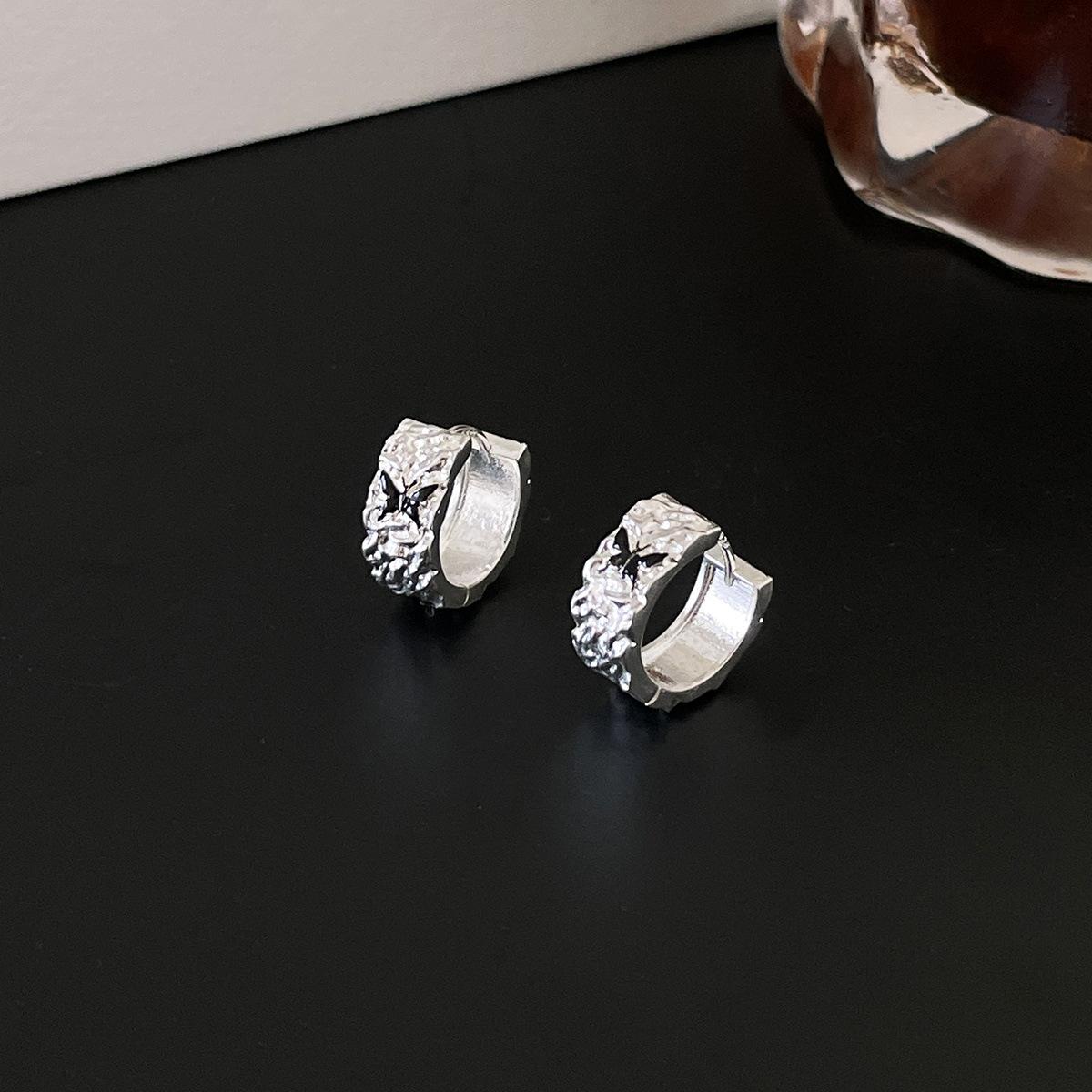 

Серьги-кольца из серебра 925 пробы с нестандартной огранкой, женские уникальные металлические серьги-бабочки Cold Wind, серьги премиум-класса 925 silver needles