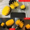 Elektrische Wäscher Pinsel Bohrer Pinsel Kit 3 Teile/satz Kunststoff Runde Reinigung Pinsel Für Teppich Glas Auto Reifen Nylon Pinsel 2/3,5/4''