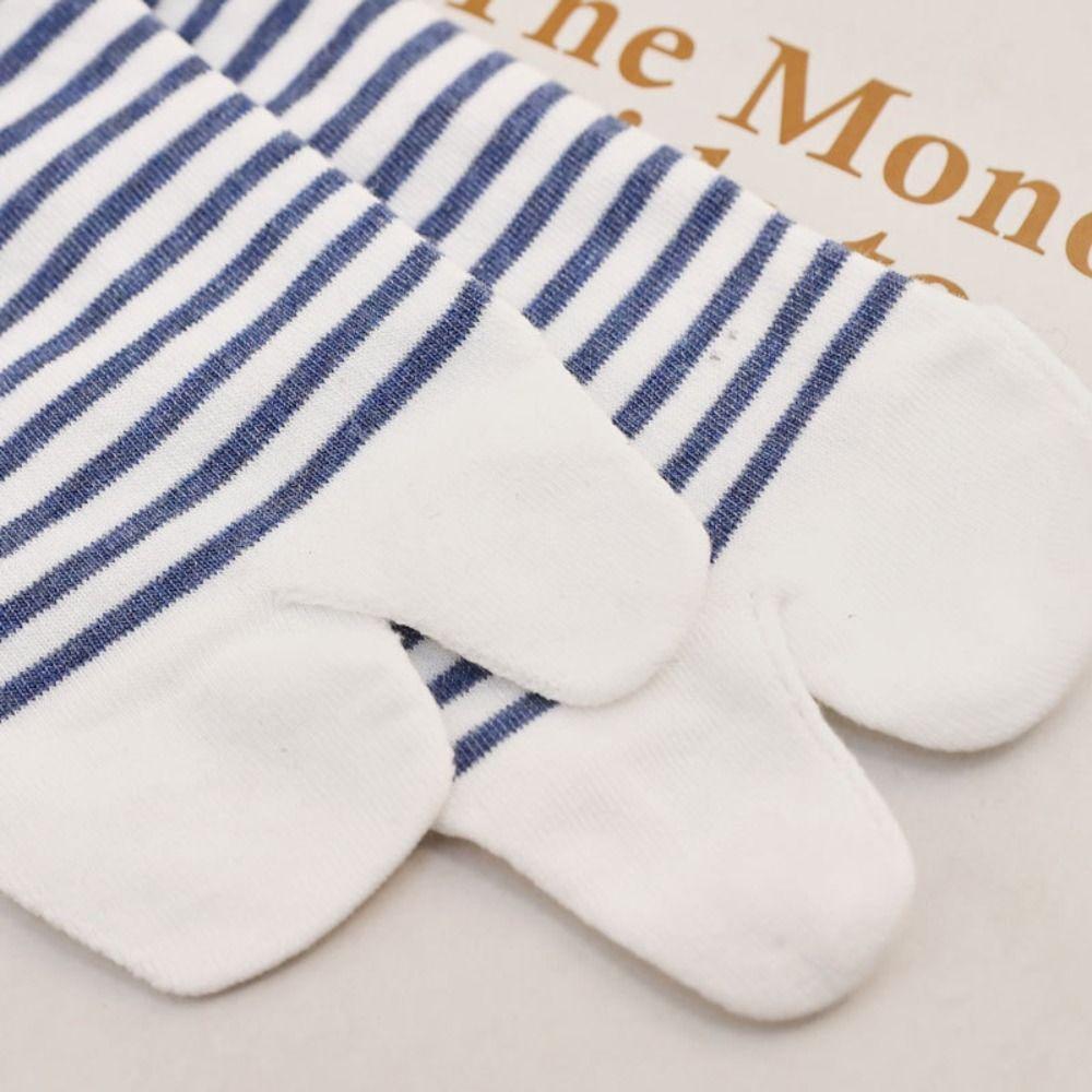 3Pairs Breathable Two Toe Tube Socks Sweat Absorption Toe Separator Socks  Slippers