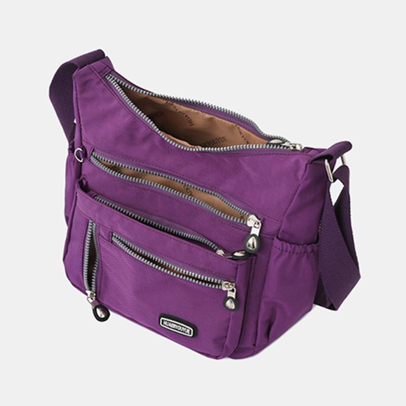 Moda casual náilon pano saco do mensageiro para as mulheres sacos de ombro multi camada feminina crossbody sacos à prova dwaterproof água mãe bolsa