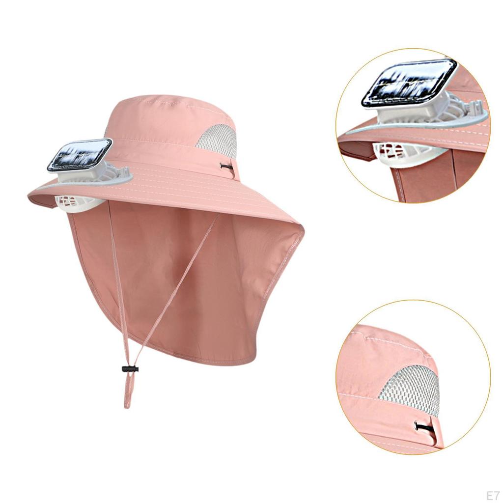 Children Outdoor Hat with Solar Fan Cooling Multifunctional Rechargeable for Sport Golf Hiking