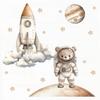 Wall Stickers Space Teddy Bear Astronaut Planets Children'S Room