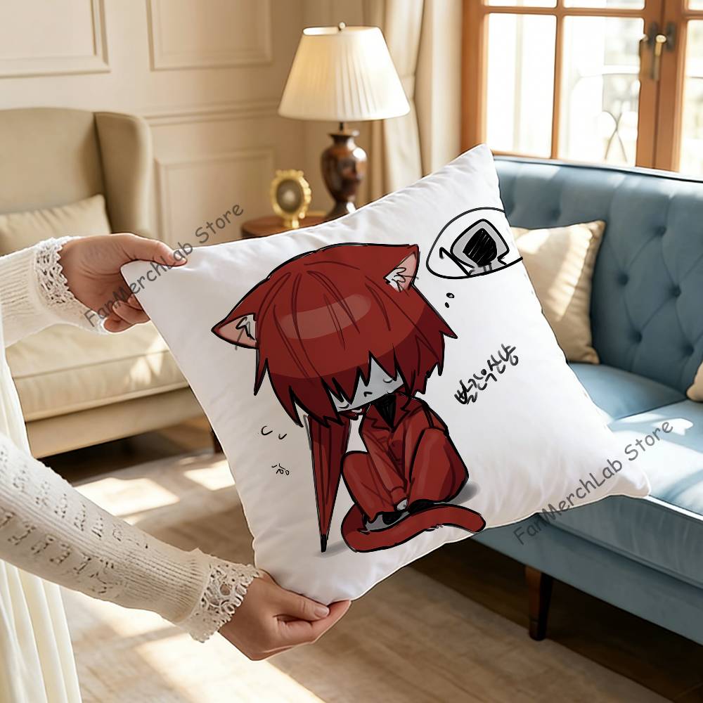 HHomicipher MrScarletellaS Anime Pillowcase Pillowslip Cushion Plush Boys Girls Cartoon Anime Kawaii Decoration Kids Birthday