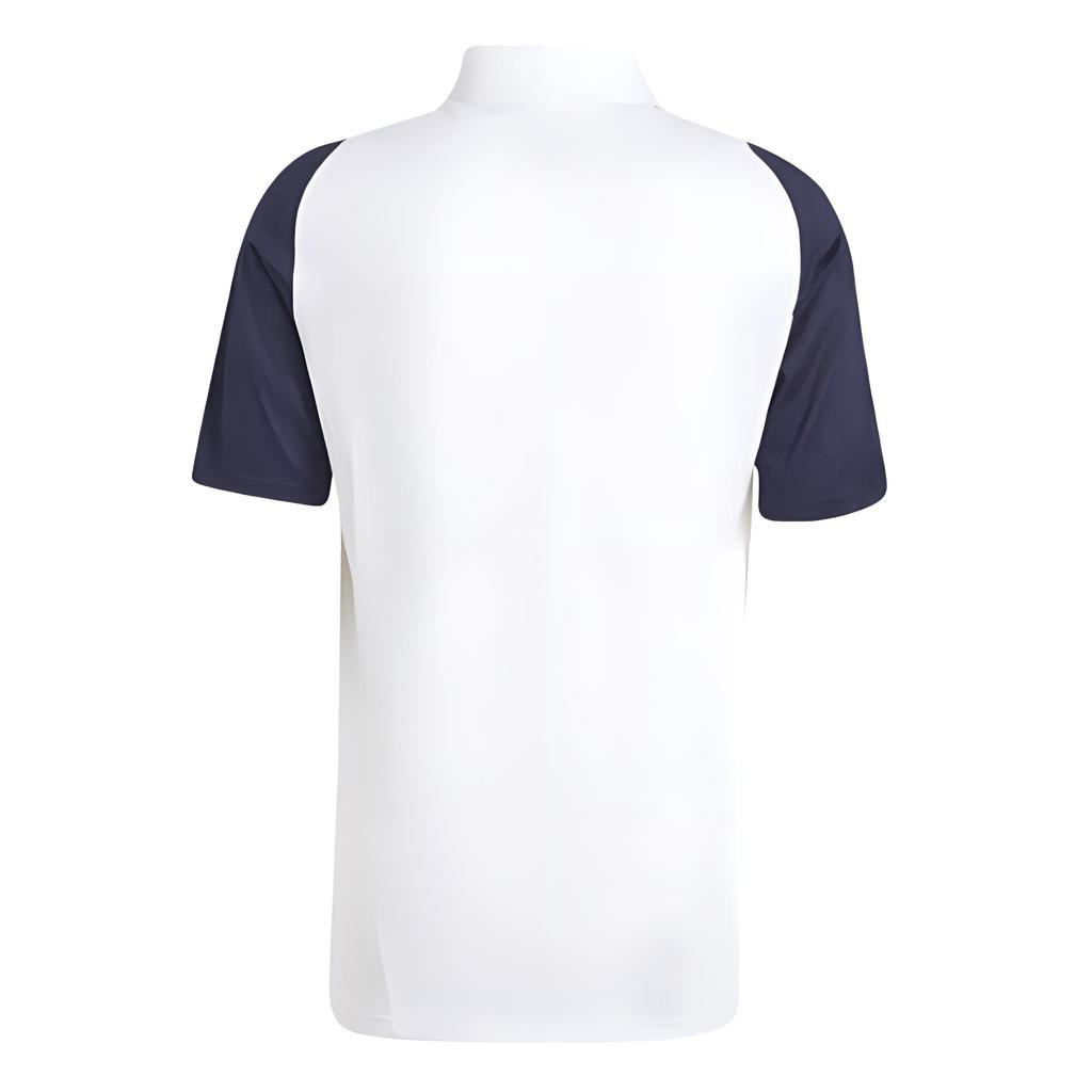 Adidas Real Madrid 2023-2024 Season Comfortable Color Block Badge Pullover Short Sleeve Polo Shirt Men Polo Shirts White IB0844