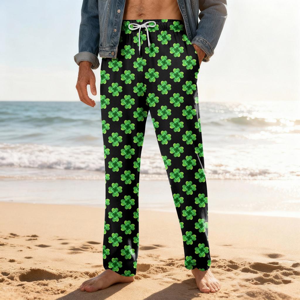 Men's Home Soft Pajama Pants Drawstring With Pockets Casual Sports Pants