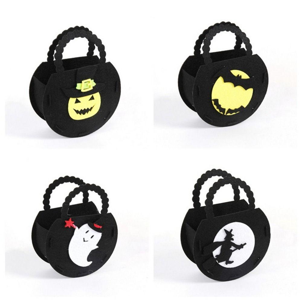 Pumpkin Pumpkin Bucket Non-woven Bat Candy Bag Four Styles Halloween Ghost Bag  Halloween Props