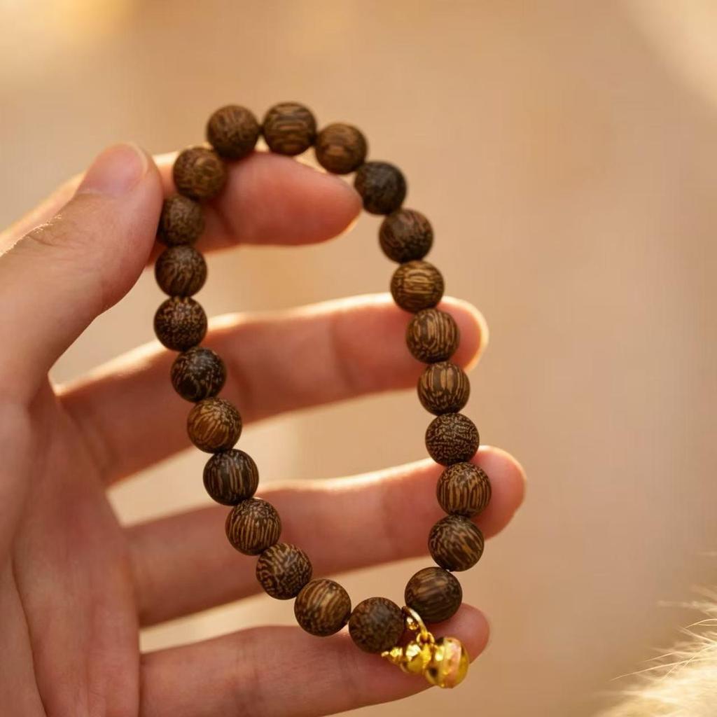 Exquisite Carving Bracelet: Agarwood, Imitation Beeswax, Turquoise & Hetian Jade