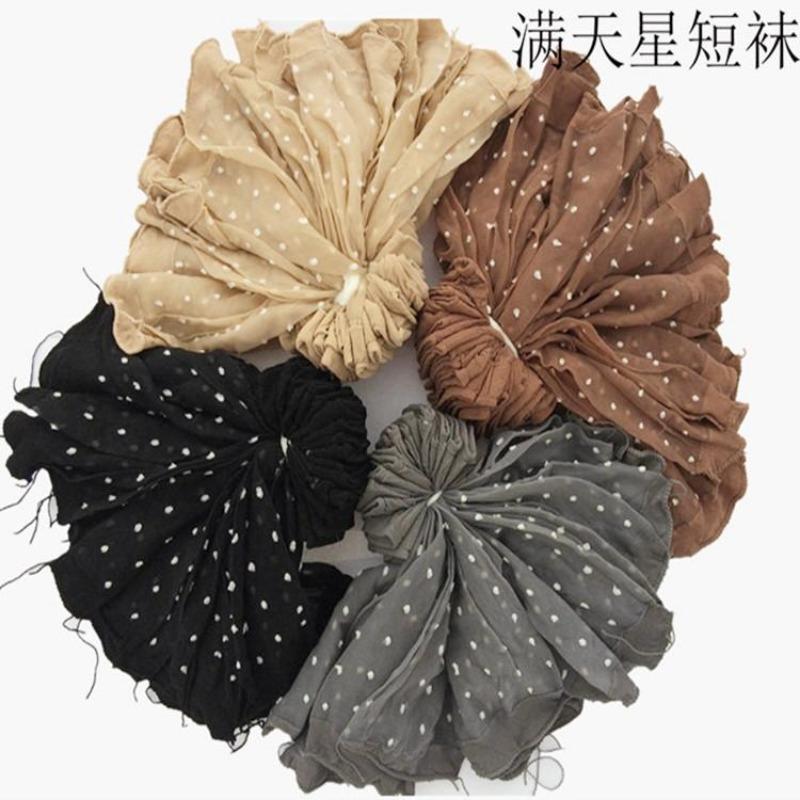 

7colors 10 Pairs Dot Silk Socks Women Transparent Thin Breathable Summer Nylon Short Female Non-Slip Stretch Ankle Sexy Sock 10 Pairs сірий