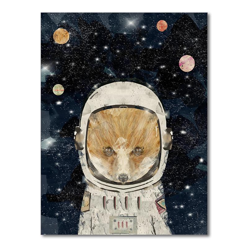 Kids Baby Nursery Room Decor Space Planet Art Print Canvas Painting Pictures for Wall Toile Decoration Murale Paintings Mural