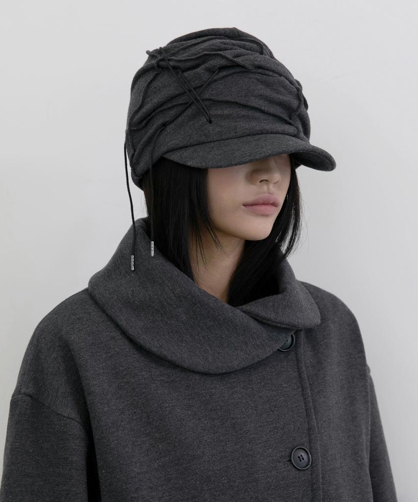 Peulleeoeob Soi Draped Cap (Fl-743_Charcoal)
