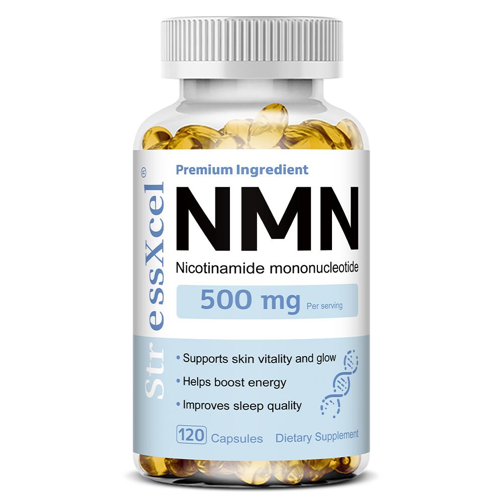 Nicotinamid-Mononukleotid 500 mg Nahrungsergänzungsmittel, 120 Weichkapseln pro Flasche