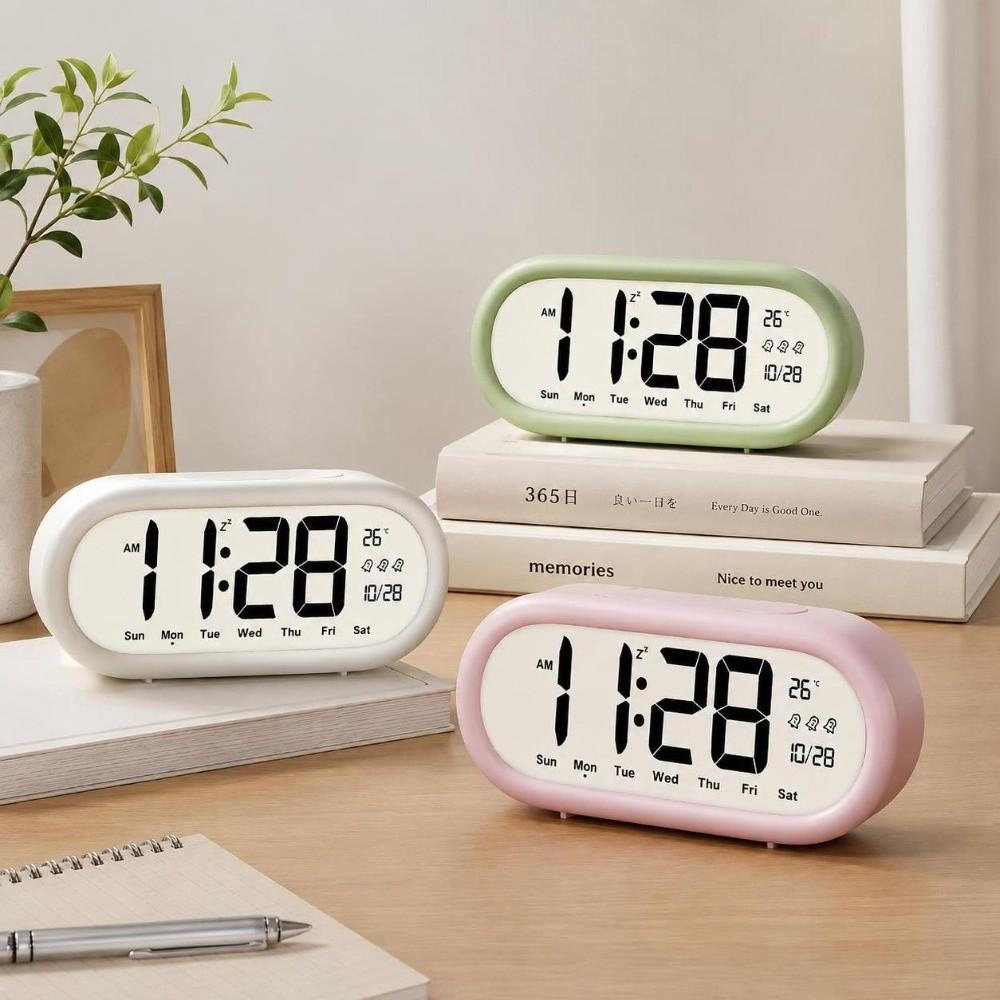 1PC Large Screen Desktop Clock Digital Display Smart Electronic Clock Home Decor