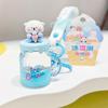 Ice Cream Floating Oil Liquid Keyring Quicksand Bottle Oil Liquid Keychain  Girl Gift