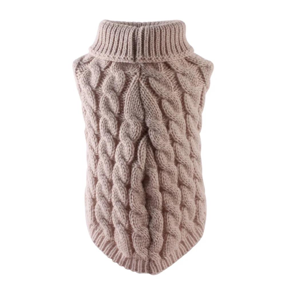 Maglione Caldo Invernale a Maglia Unita per Cucciolo di Chihuahua Maglione a Girocollo Abbigliamento per Animali Domestici per Cani Piccoli Yorkshire Schnauzer Costume Per Cani