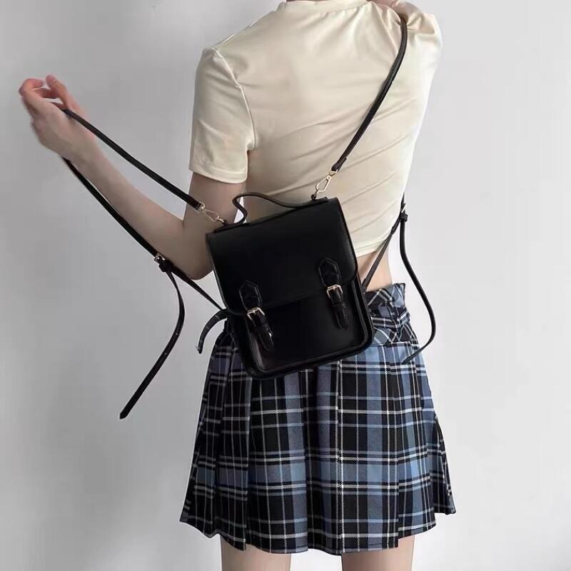 Women'S Backpack Youth School Backpacks Korean Style Retro Black Advanced Sense Compact Backpack Leisure Backpack Handheld Bags