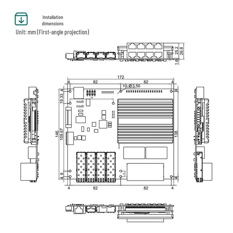 Maiwei Mining Intrinsically Safe 12-Port Gigabit Industrial Switch