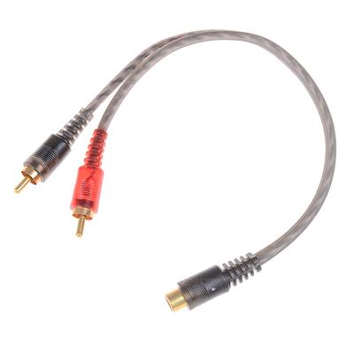 Auto Audio 1Rca Buchse auf 2Rca Stecker Y Splitter Kabel Konverter Kabel Adapter Kabel