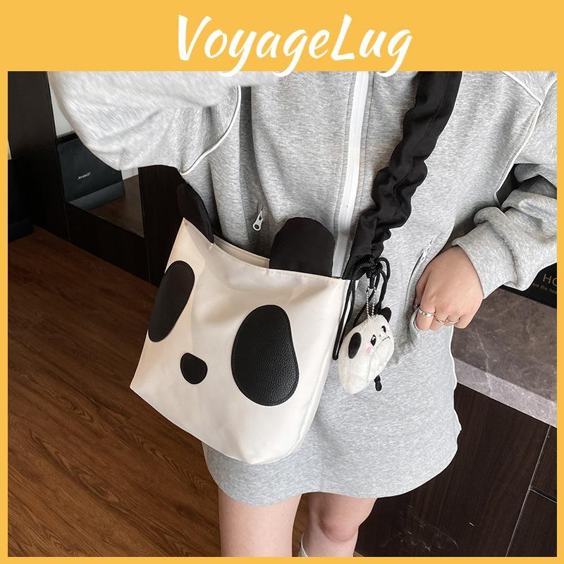 Panda Canvas Cute Single Shoulder Crossbody Bag Large Capacity Backpack Gift