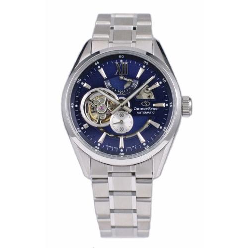 

Orient STAR Men s Automatic Watch (with Manual Winding), 50-Hour Power Reserve, Modern Skeleton Design, RE-AV0003L00B