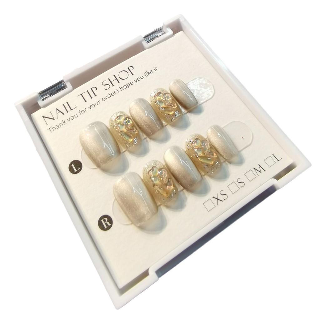 2024 New Short Handmade Nail Art Stickers High-end Fashion Wearable Nail Art Piece