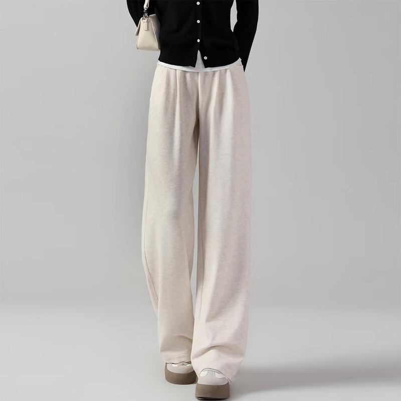 Izzue Women's High-Waisted Draped Wide-Leg Pants