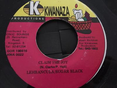 7-Zoll Schallplatte SUGAR BLACK & LEBANCHULEH - Claim The Joy KWA0022 Kwanaza Produkt Jamaika Reggae, Ska & Dub Gebraucht