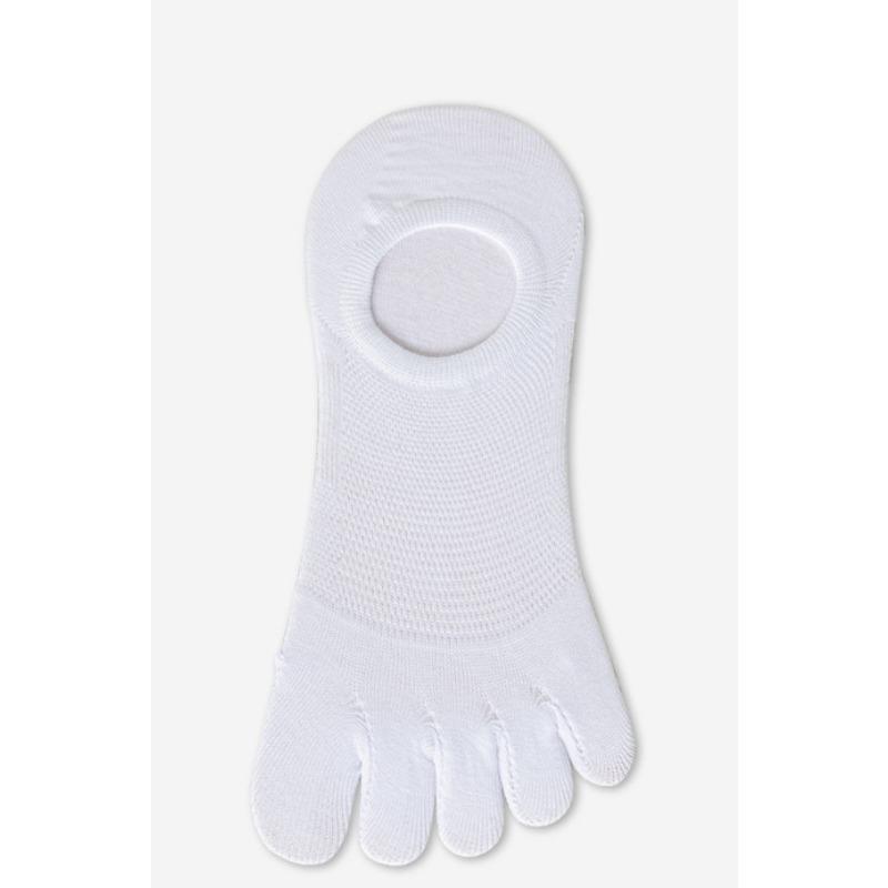 Women's Spring and Summer Thin Mesh Boat Socks, Antibacterial and Anti-infection Five-finger Socks, Boneless Invisible Cotton Socks