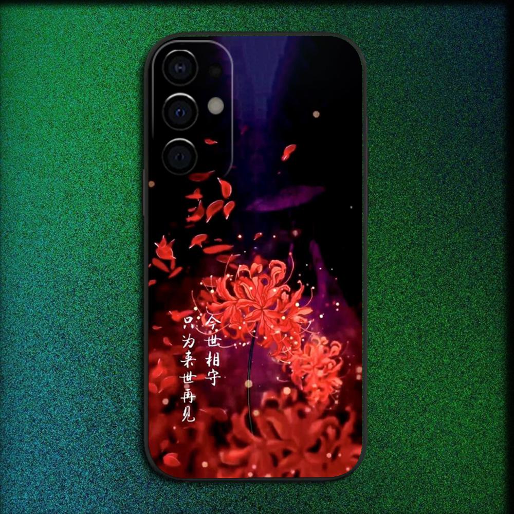

Red Spider Lily Flower of Hell Phone Case For Samsung S25,S24,S21,S22,S23,S30,Ultra,S20,Plus,Fe,Lite,Note,10,9,5G Black Cover Samsung S235G