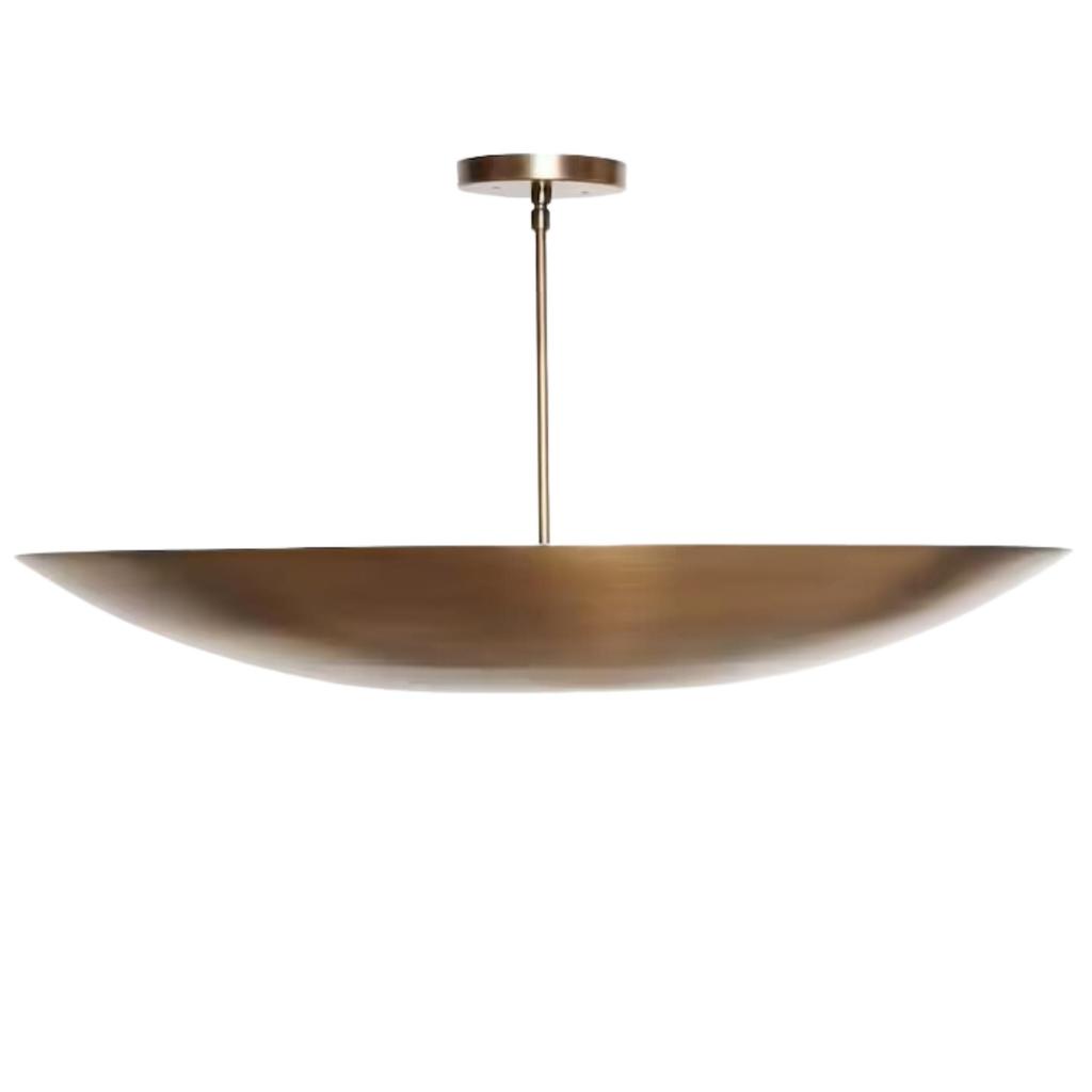 6 Light Elegant Ceiling Flushmount Light Pendant Mid Century Modern Raw Brass