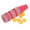 Beer Pong Game Cup 24 Table Tennis Balls 24 Cups Plastic Interesting Portable Reusable Beer Cups Pong Set for Party Recreational Games Outdoor