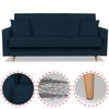 Sofa Bed Rene Sofa Bed with Storage Family Meble Corduroy Navy Blue