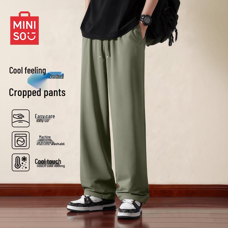 MINISO Men's Ice Silk Breathable Straight-Leg Casual Pants