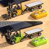 1/64 Mini Desktop Toy Car Alloy Rc Forklift Truck App 2.4G Remote Control Car Flatbed Cart Vehicle Toy for Children Adult Gifts